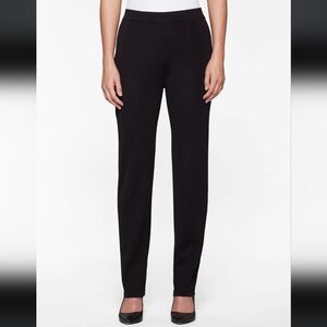 Misook Nancy Straight Leg Mylana Knit Pant Black Women's Small